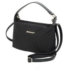 BE SMART Small Women Crossbody Bag with Wavy Embroidery Design Lightweight